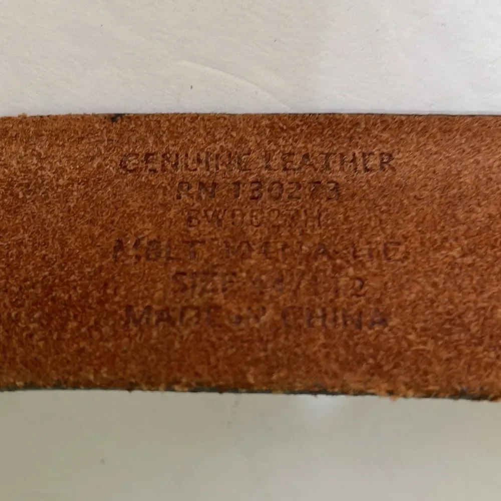 WRANGLER EAGLE EMBOSSED BROWN LEATHER BELT‎